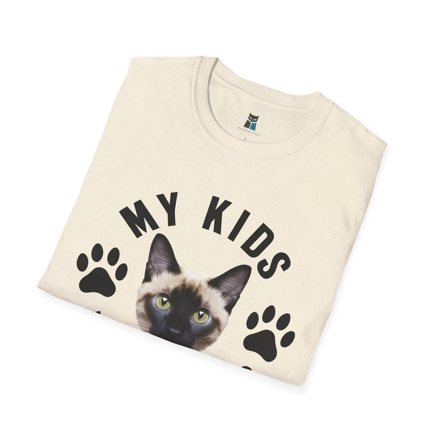 Purrfect Cat Mom T-Shirt - 'My Kids Have Claws' Design