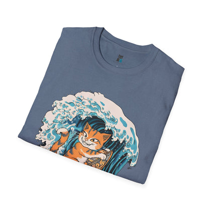 Ukiyo-e Surfing Cat T-Shirt