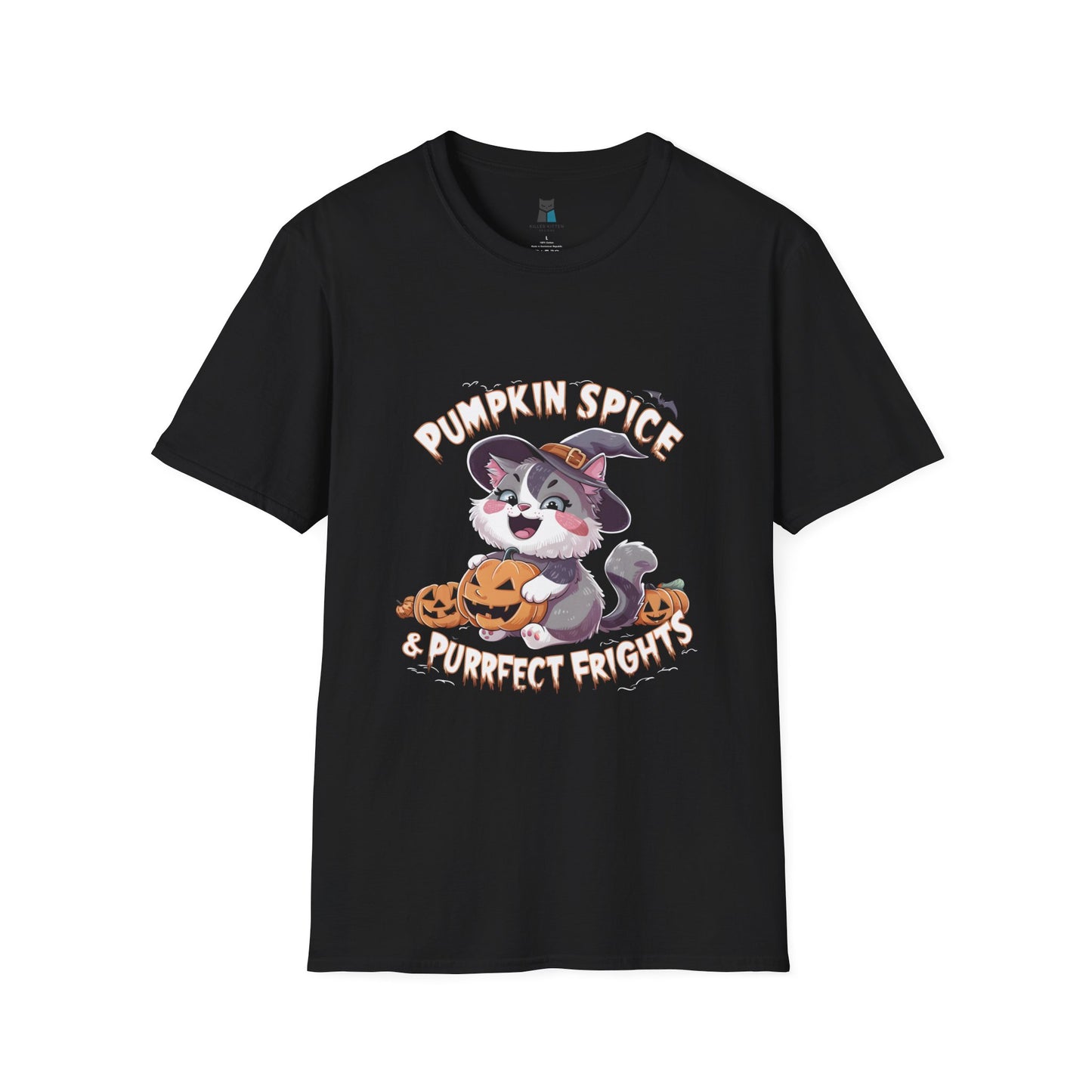 Pumpkin Spice & Purrfect Fright Halloween Cat T-Shirt