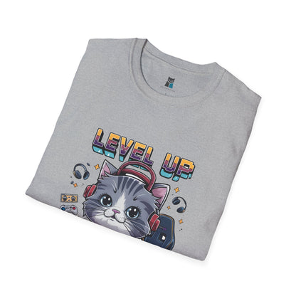 Level Up Gamer Cat T-Shirt