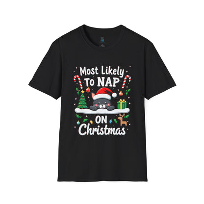 Most Likely to Nap on Christmas T-Shirt