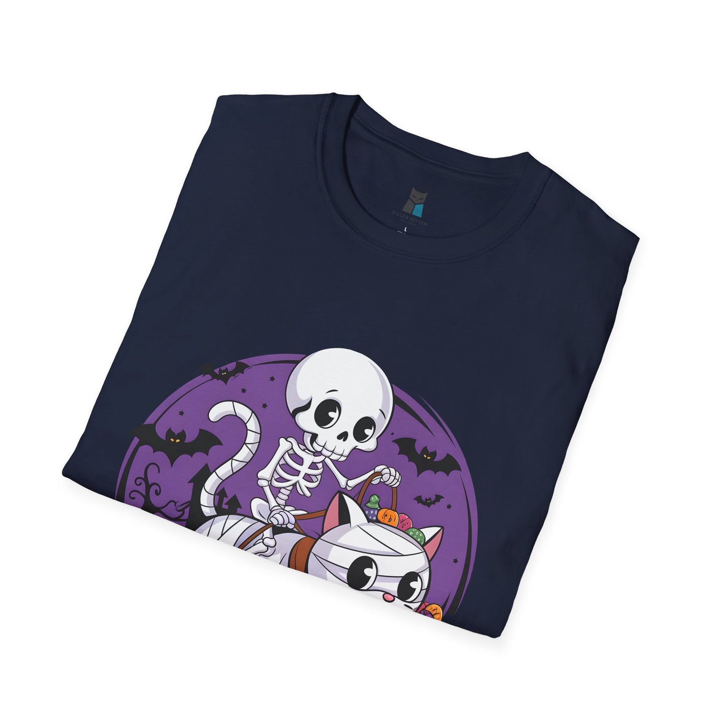 Trick-or-Treat Mummy Cat Halloween T-Shirt