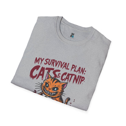 Zombie Apocalypse Survival Cat T-Shirt