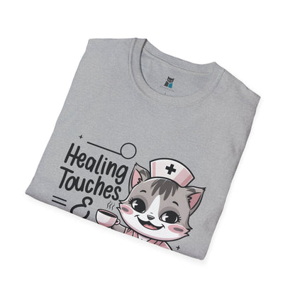 Healing Touches & Purrfect Cuddles Nurse T-Shirt