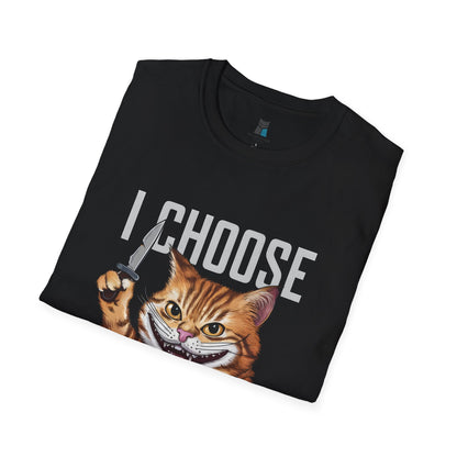 I Choose Violence Cat T-Shirt