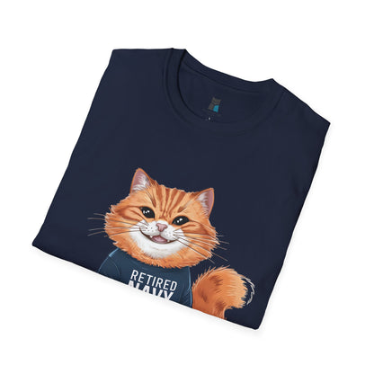 Retired Active Cuddler Navy Cat T-Shirt