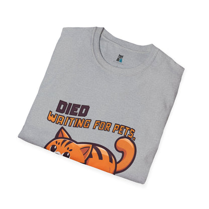 Died Waiting for Pets, Respawn Soon Cat Gamer T-Shirt