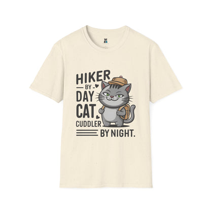 Hiker by Day, Cat Cuddler by Night T-Shirt