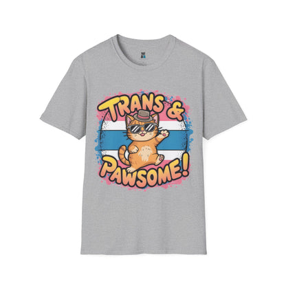 Trans & Pawsome Cat T-Shirt