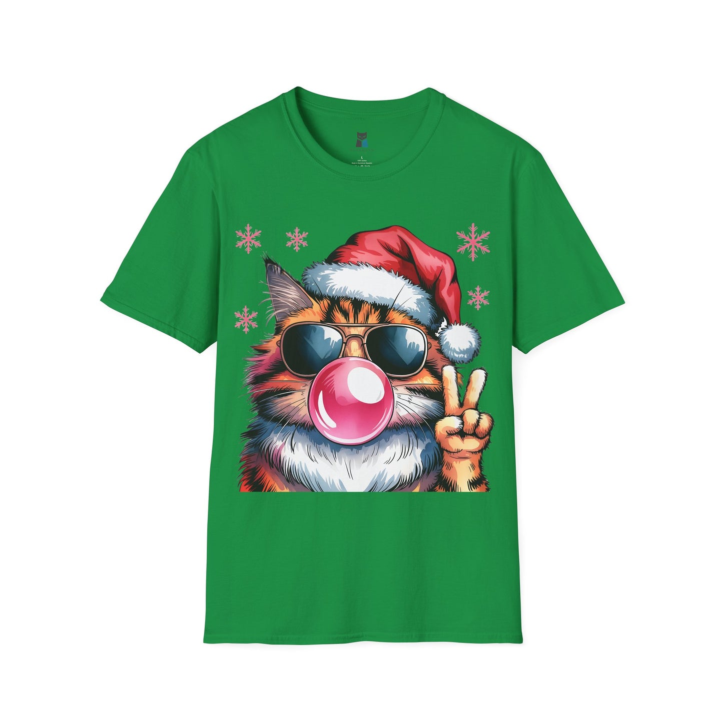 Fun Santa Cat T-Shirt for Holiday Cheer