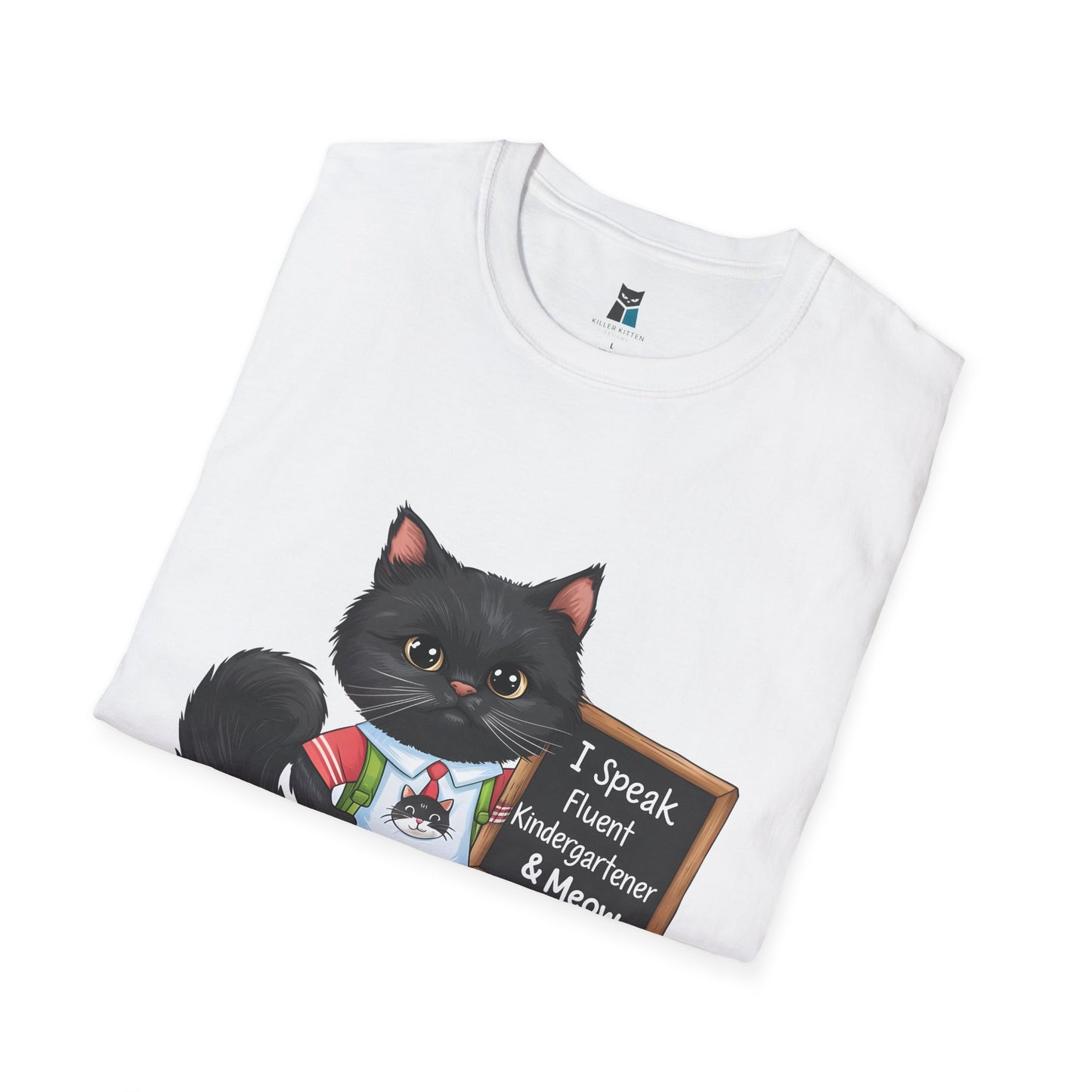 Fluent Kindergartener & Meow Cat T-Shirt