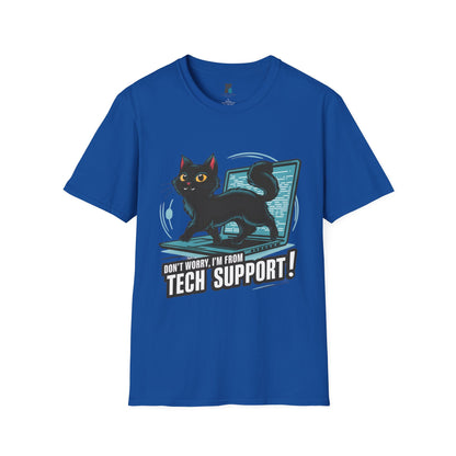 Don’t Worry, I’m from Tech Support! Purrfect IT Tech Cat T-Shirt