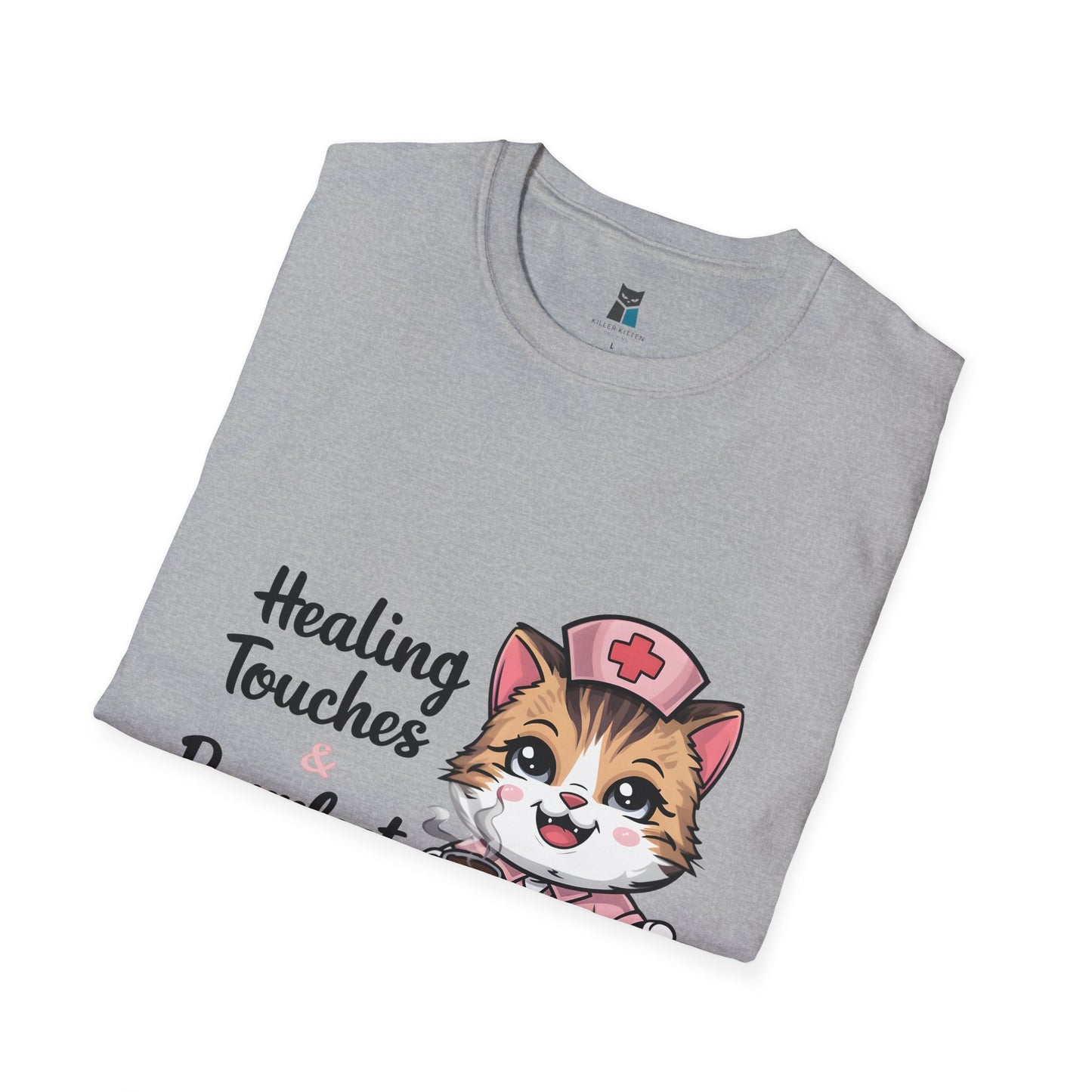 Healing Touches & Purrfect Cuddles Nurse T-Shirt