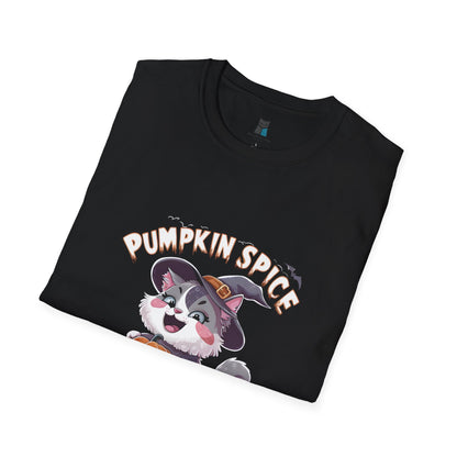 Pumpkin Spice & Purrfect Fright Halloween Cat T-Shirt