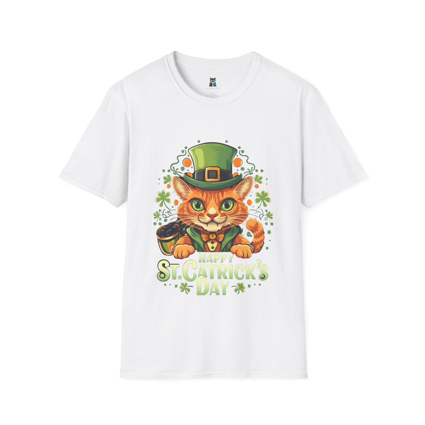 Happy St. Catrick's Day Funny Cat T-Shirt