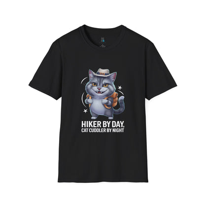 Hiker by Day, Cat Cuddler by Night T-Shirt