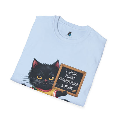 Fluent Kindergartener & Meow Cat T-Shirt