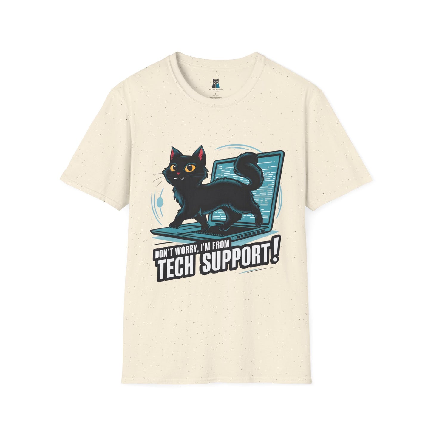 Don’t Worry, I’m from Tech Support! Purrfect IT Tech Cat T-Shirt