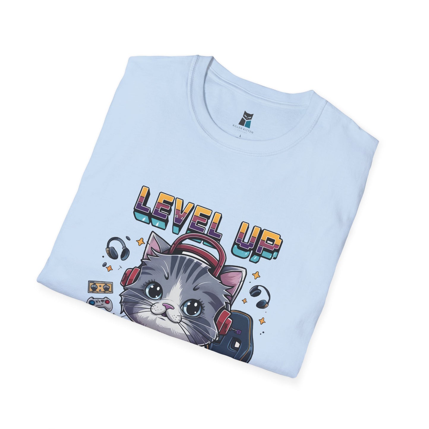 Level Up Gamer Cat T-Shirt