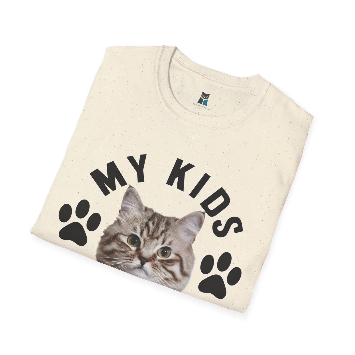 Purrfect Cat Mom T-Shirt - 'My Kids Have Claws' Design