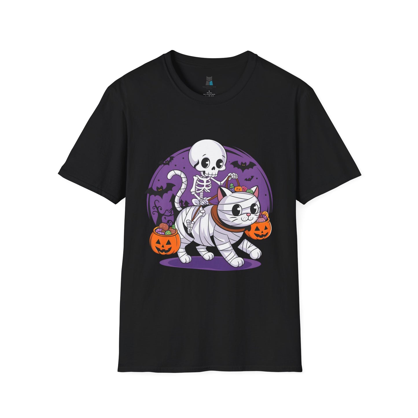 Trick-or-Treat Mummy Cat Halloween T-Shirt