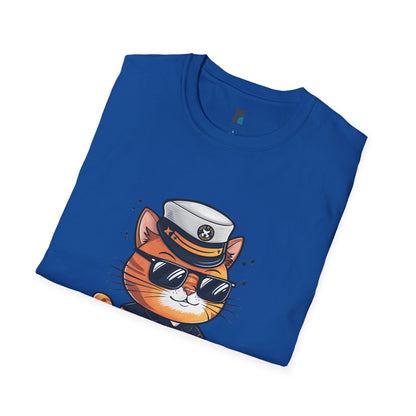 Retired Active Cuddler Navy Cat T-Shirt