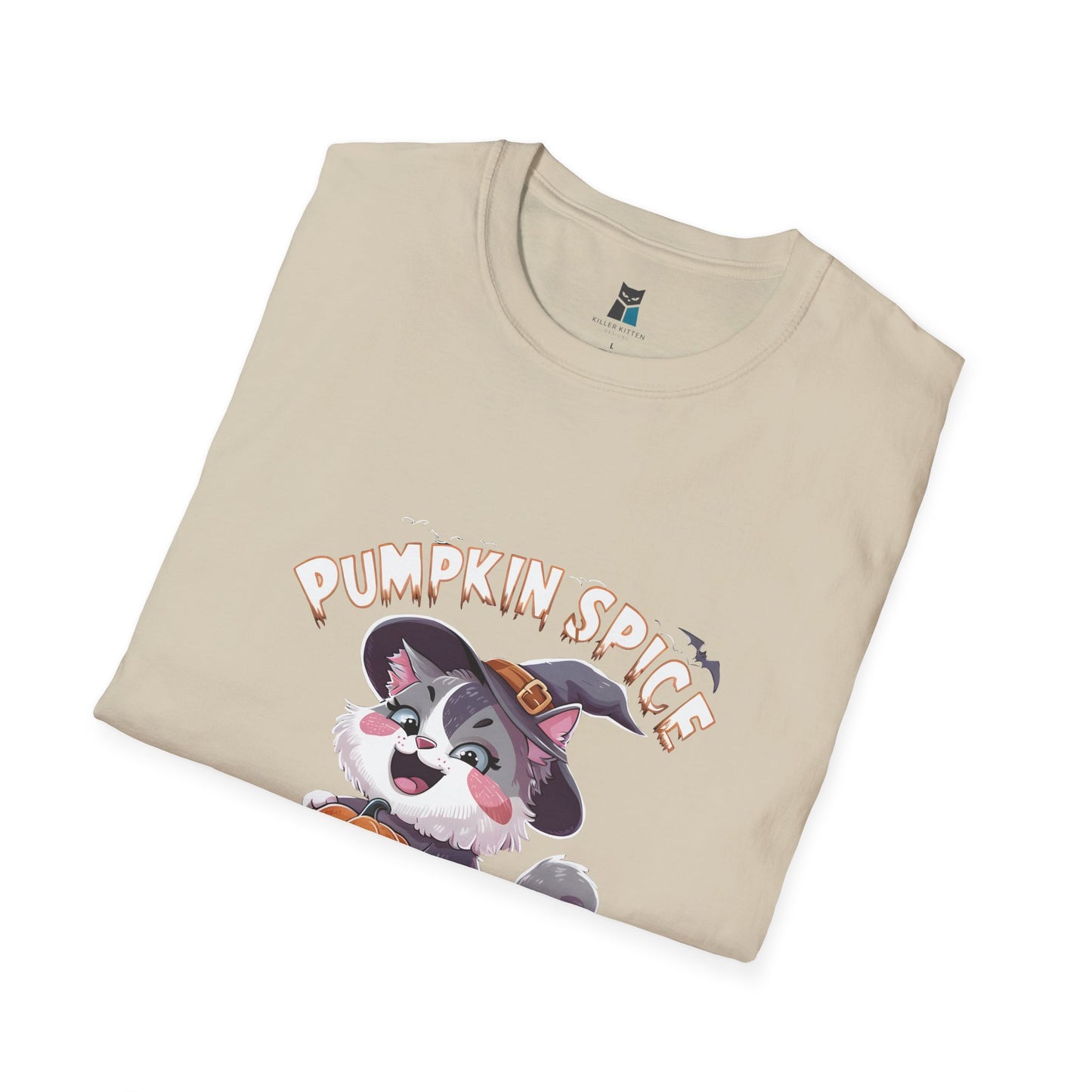 Pumpkin Spice & Purrfect Fright Halloween Cat T-Shirt