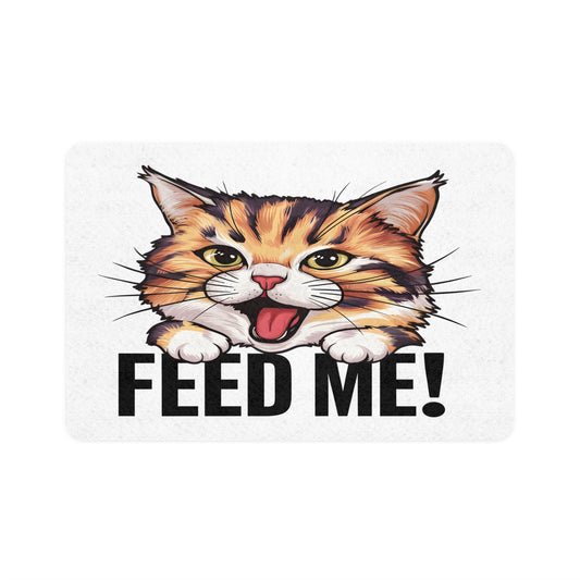 “Feed Me!” Cat Food Mat – Non-Slip, Easy-Clean Design for Feline Dining