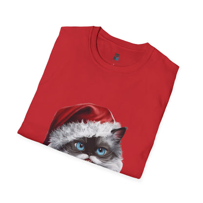 Ragdoll Cat Santa Unisex Softstyle T-Shirt