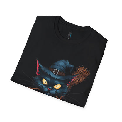 Witchy Black Cat Halloween T-Shirt