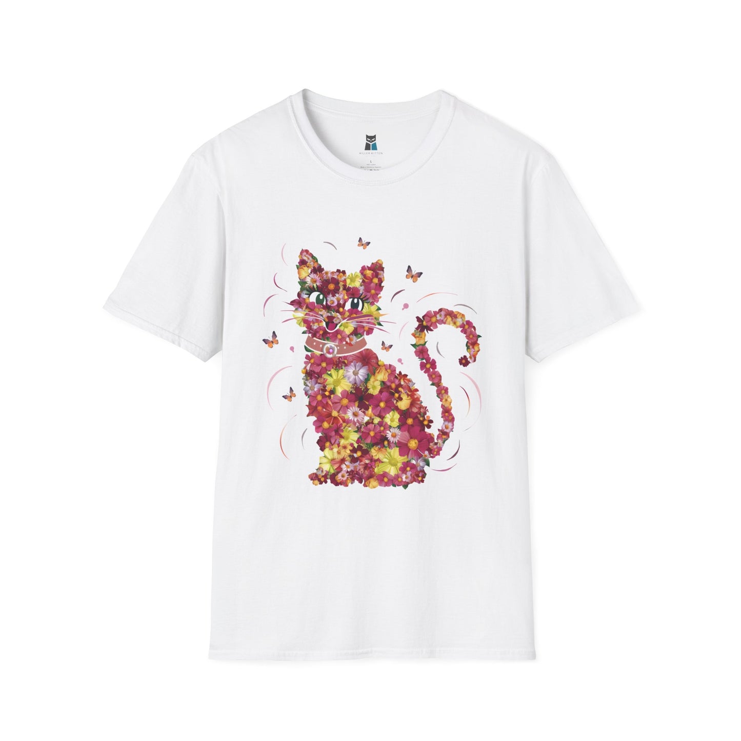 Floral Feline Delight T-Shirt