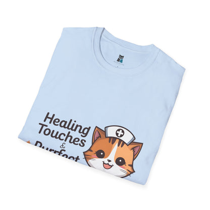 Healing Touches & Purrfect Cuddles Nurse T-Shirt