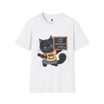 Fluent Kindergartener & Meow Cat T-Shirt