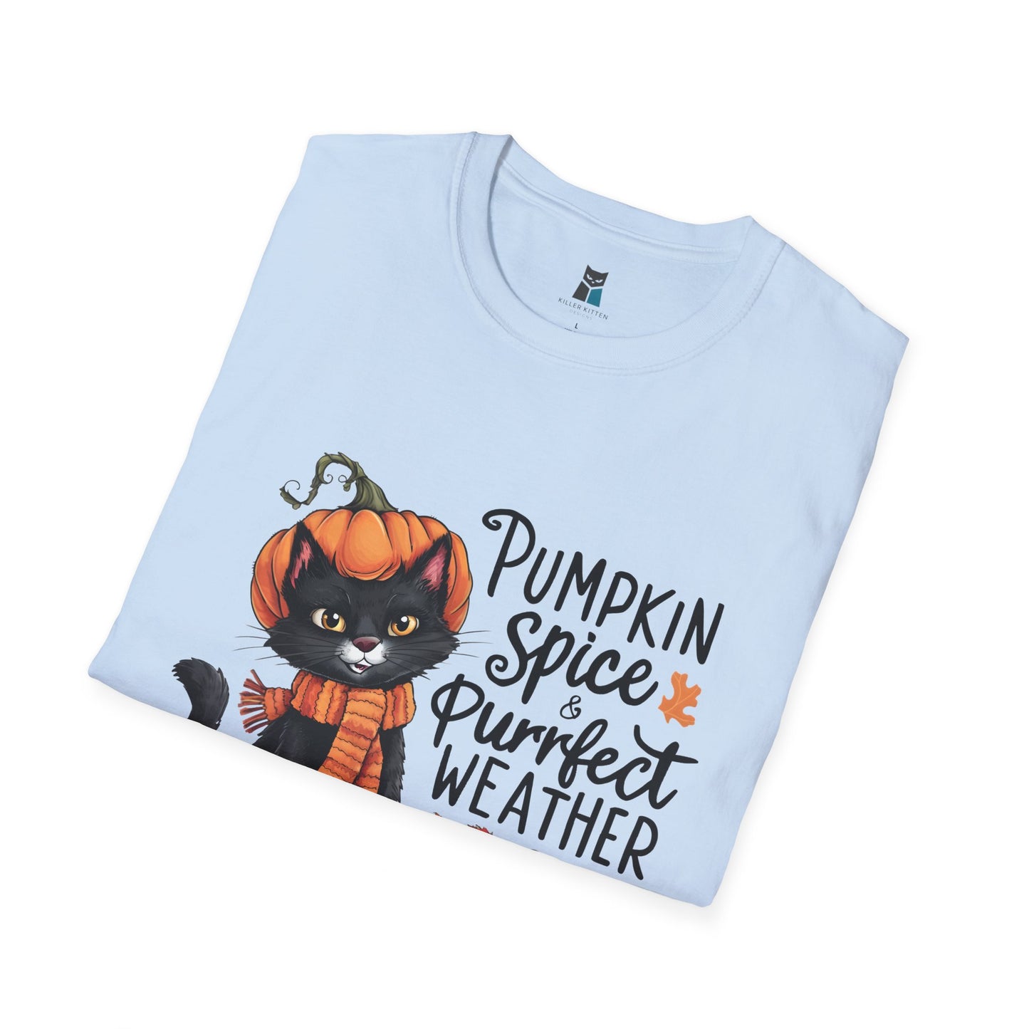 Pumpkin Spice & Purrfect Weather Cozy Fall Vibes Cat T-Shirt