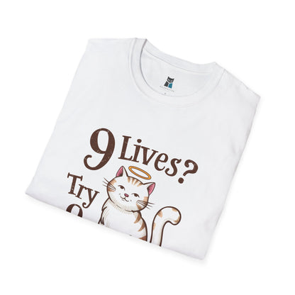 9 Lives? Try 9 Hail Marys! - Funny Catholic Cat T-Shirt