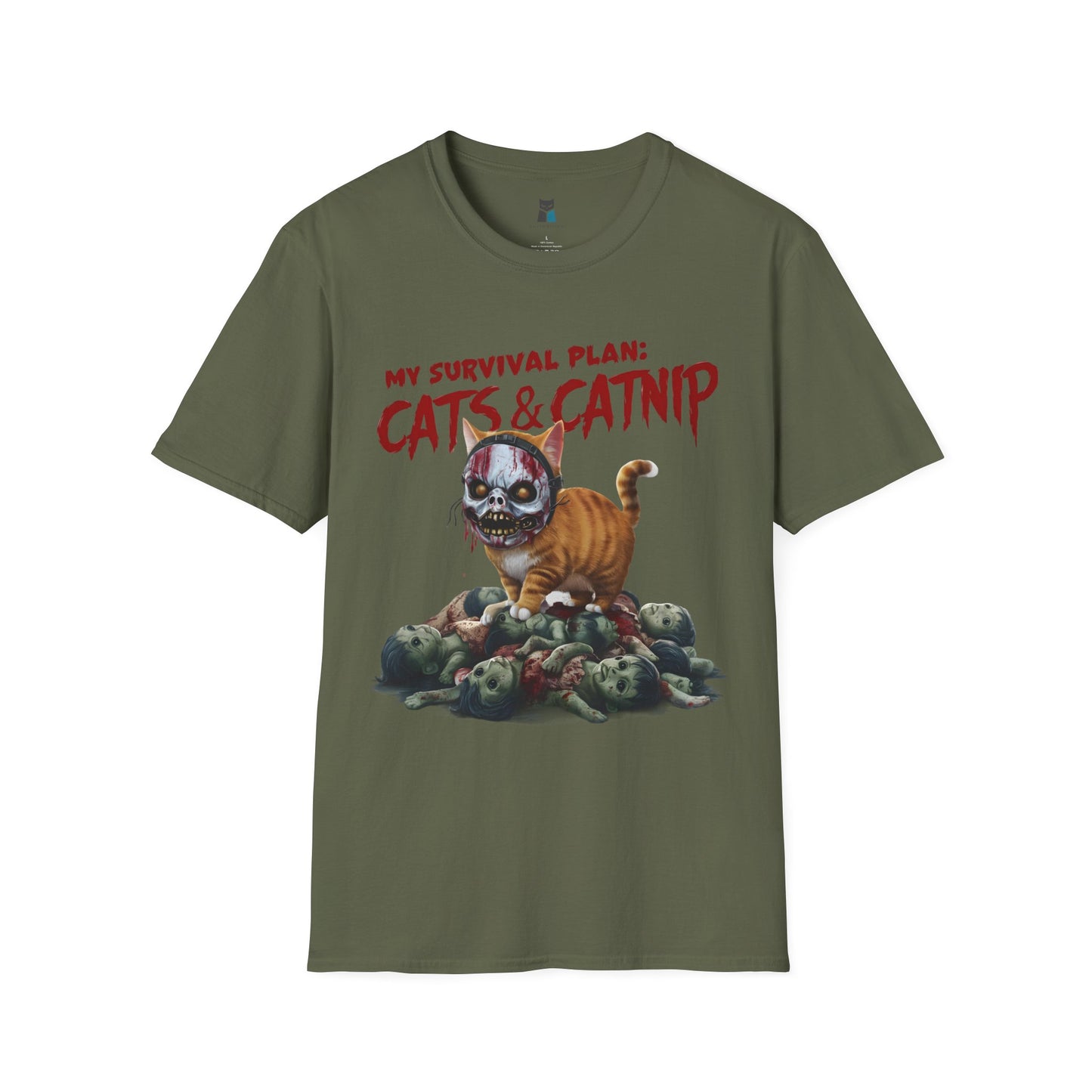 Zombie Apocalypse Survival Cat T-Shirt