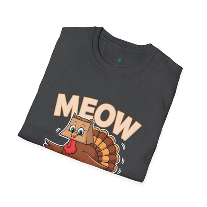 Funny Thanksgiving Cat Turkey Unisex Softstyle T-Shirt