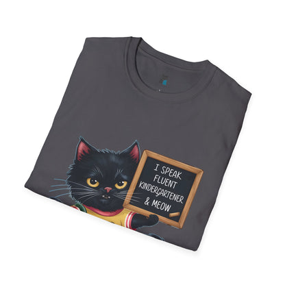 Fluent Kindergartener & Meow Cat T-Shirt