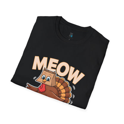 Funny Thanksgiving Cat Turkey Unisex Softstyle T-Shirt