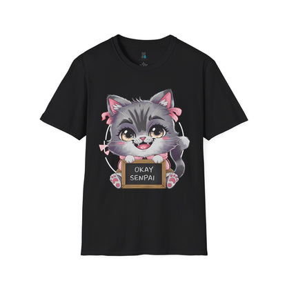 Okay Senpai Kawaii Cat T-shirt