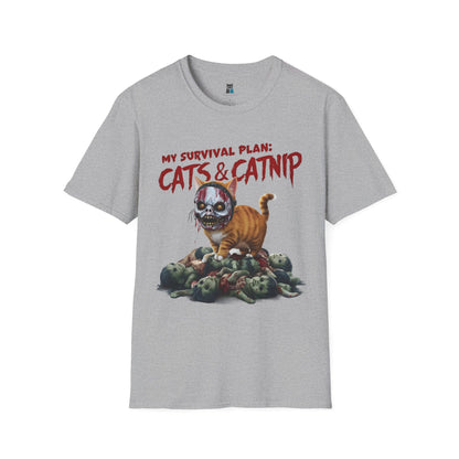 Zombie Apocalypse Survival Cat T-Shirt