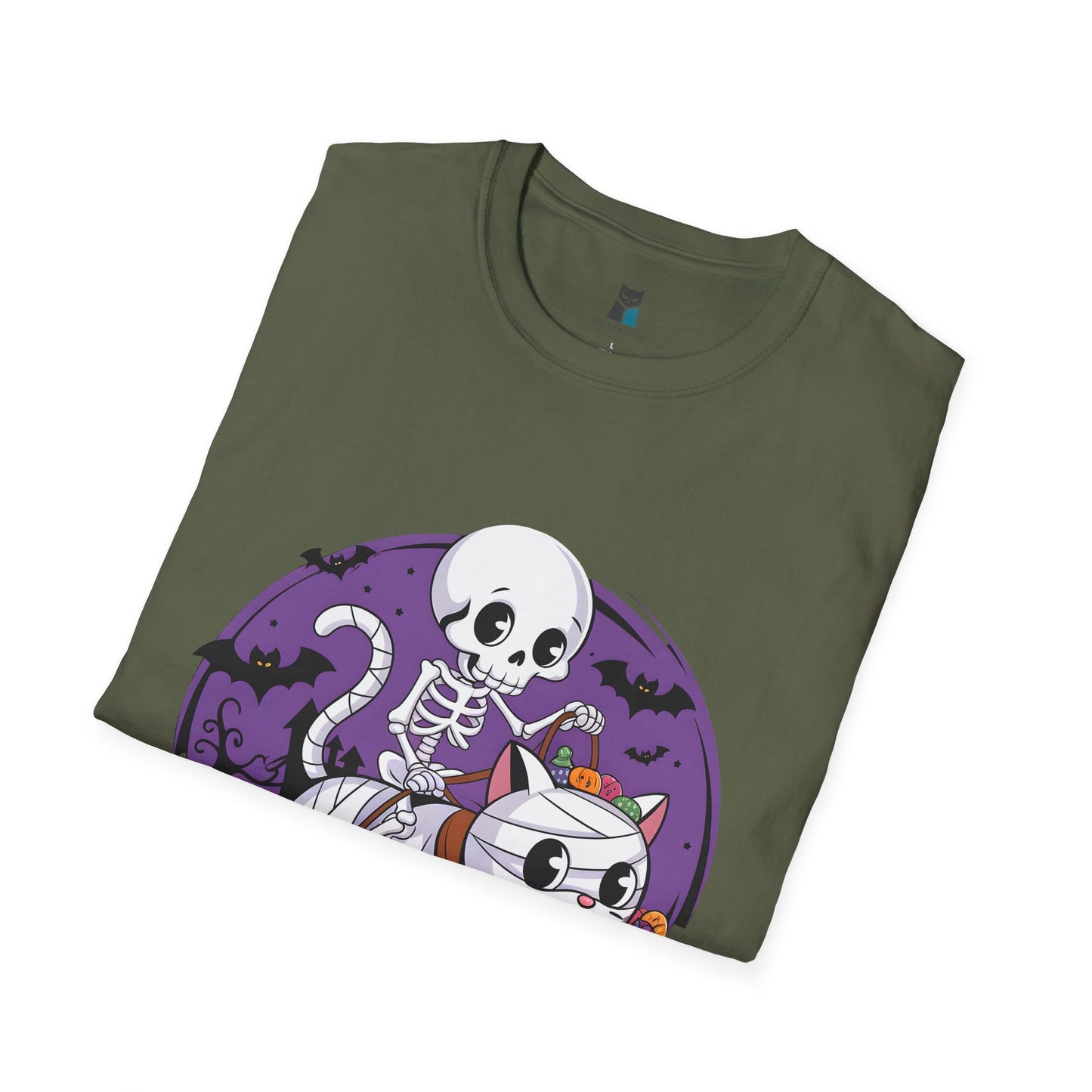 Trick-or-Treat Mummy Cat Halloween T-Shirt