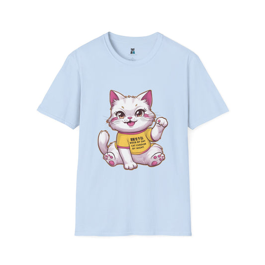 Kawaii Lucky Cat Anime T-Shirt