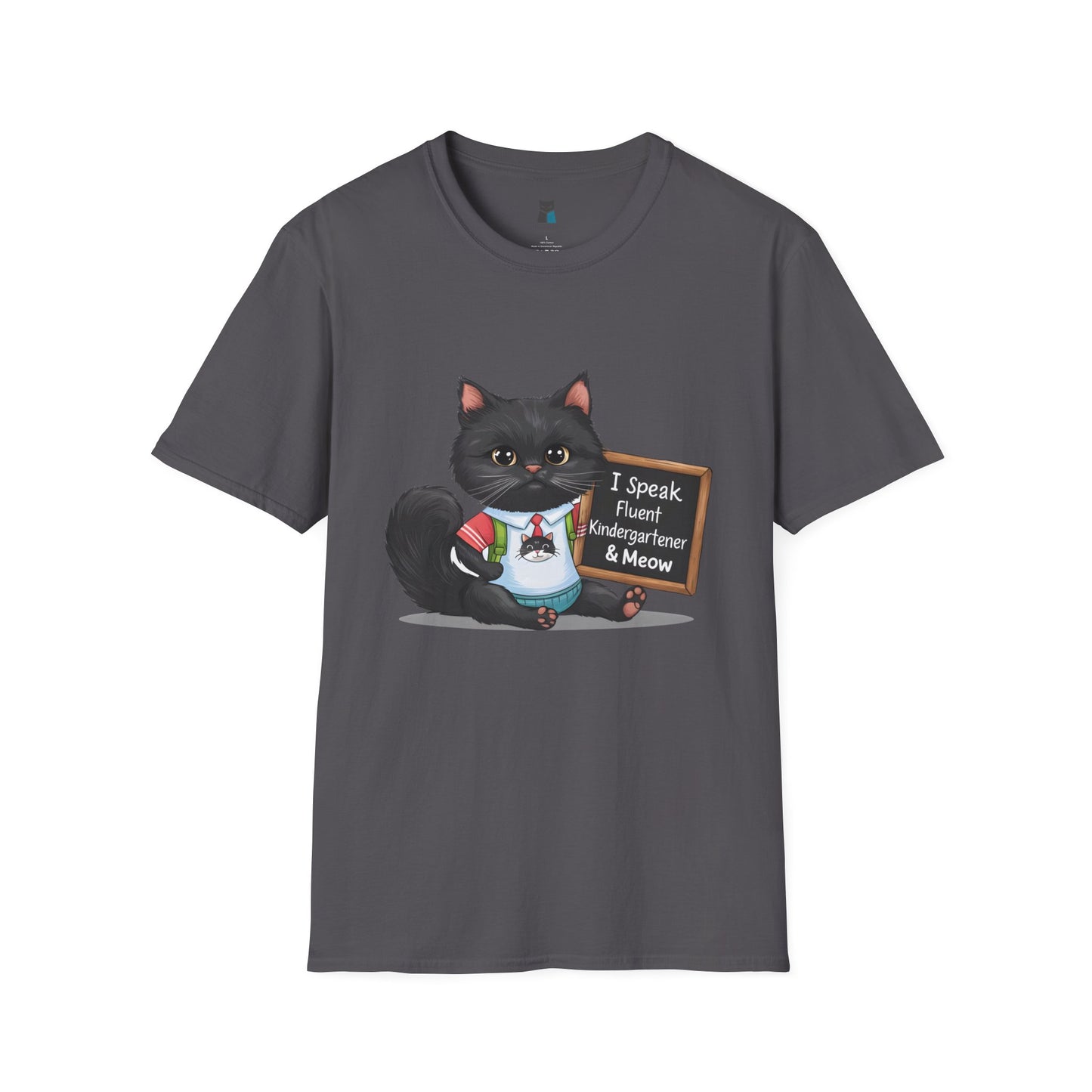 Fluent Kindergartener & Meow Cat T-Shirt