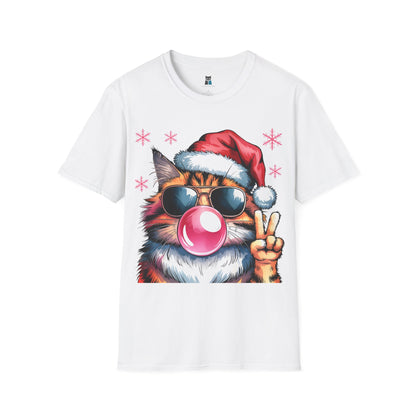 Fun Santa Cat T-Shirt for Holiday Cheer