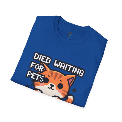 Died Waiting for Pets, Respawn Soon Cat Gamer T-Shirt