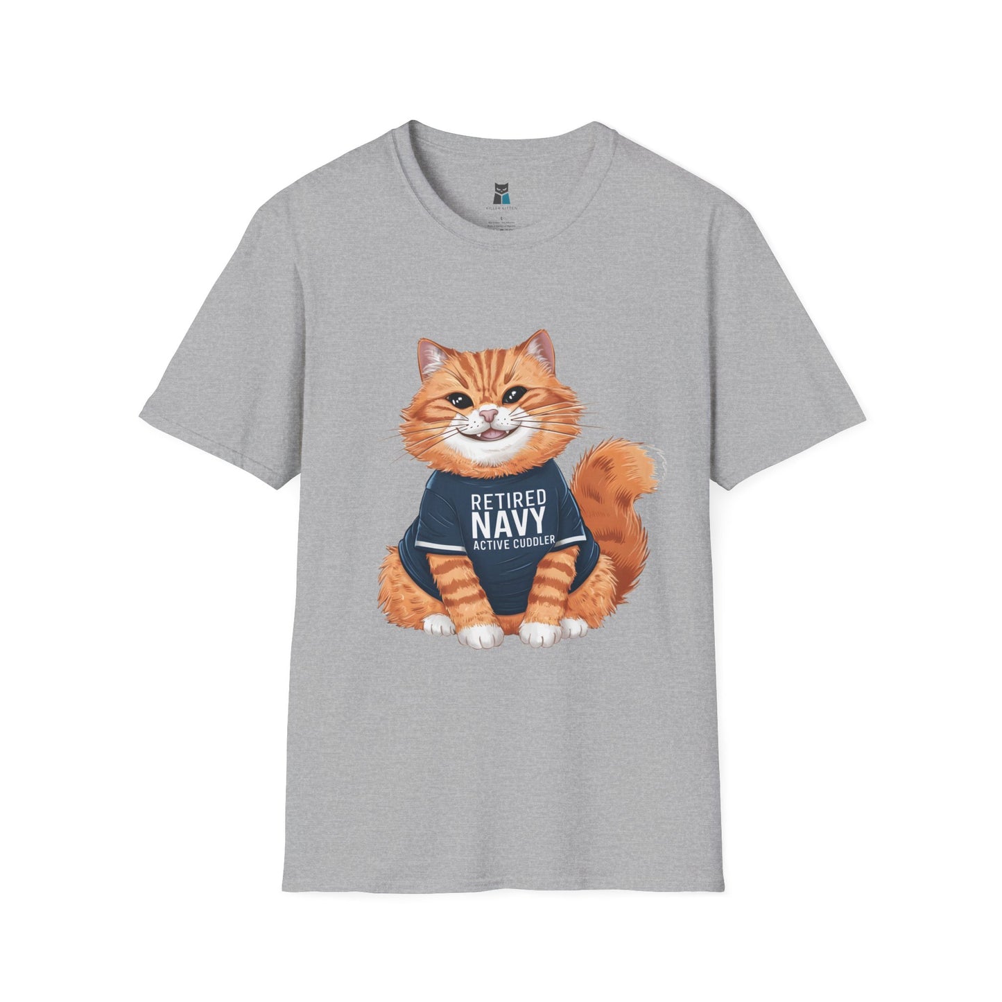 Retired Active Cuddler Navy Cat T-Shirt