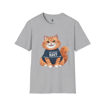 Retired Active Cuddler Navy Cat T-Shirt