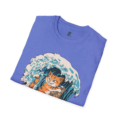 Ukiyo-e Surfing Cat T-Shirt