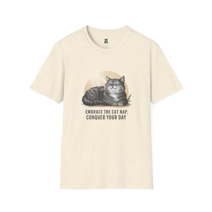 Conquer Your Day Embrace the Cat Nap T-Shirt